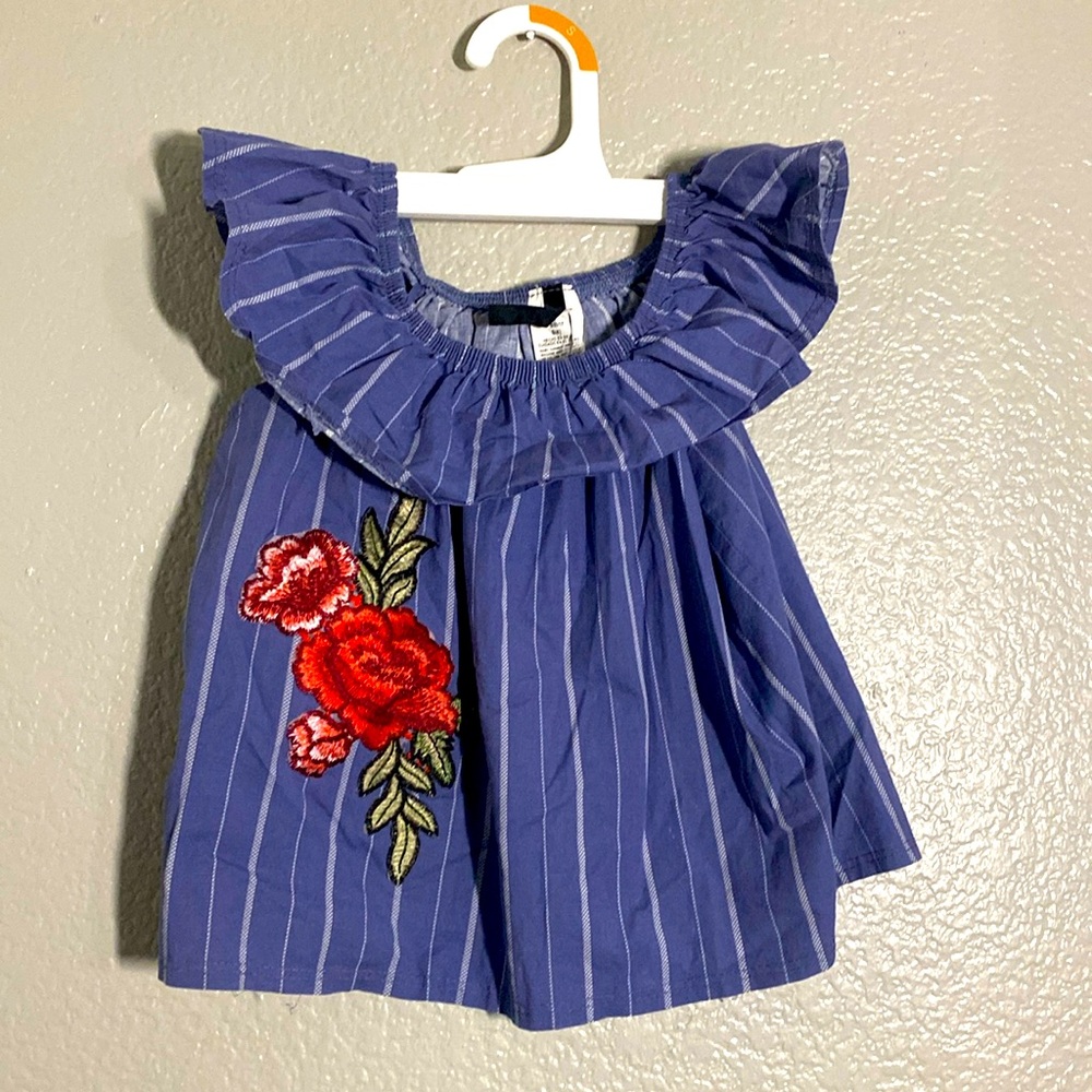 Insta Girl Floral stripes top